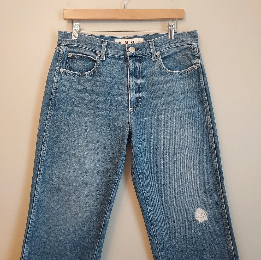 AMO Billie High Rise Cropped Denim Jean Jeans Size 27 - Picture 7 of 12